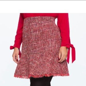 NWOT Women’s ELOQUII Tweed Fit & Flare Skirt, 20
